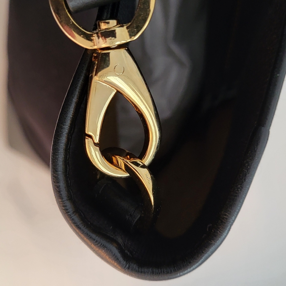 ⚜️NEW! $300. T. ANTHONY Black Tote W/ Handles & Crossbody Strap BOX & BAG - Picture 11 of 15